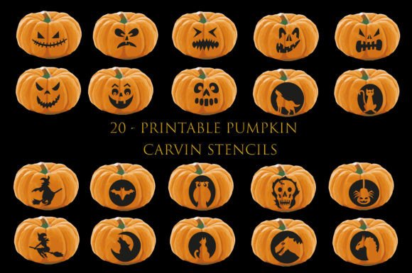 20 Printable Pumpkin Carvin Stencils