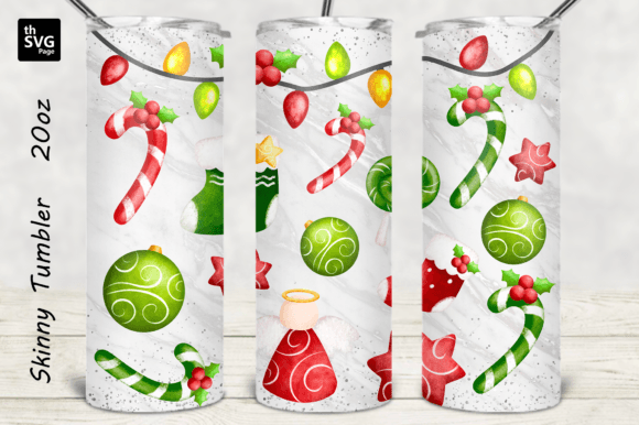 Christmas Light Tumbler Wrap Sublimation