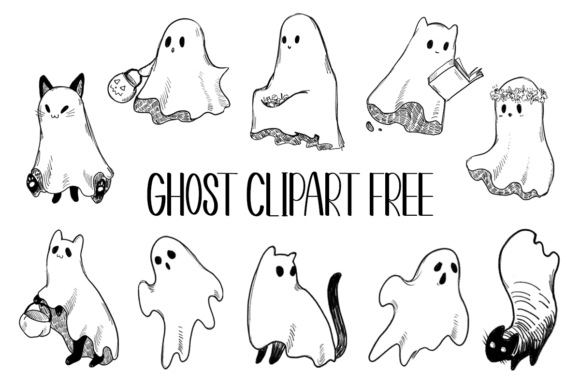 Ghost Clipart Free: Graphics for Spooky Freebies
