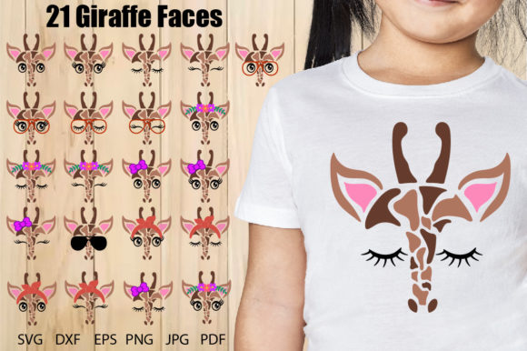 Giraffe Faces SVG: Graphics and Crafts for Branding
