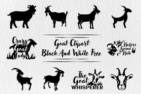 Goat Clipart Black and White Free Graphics