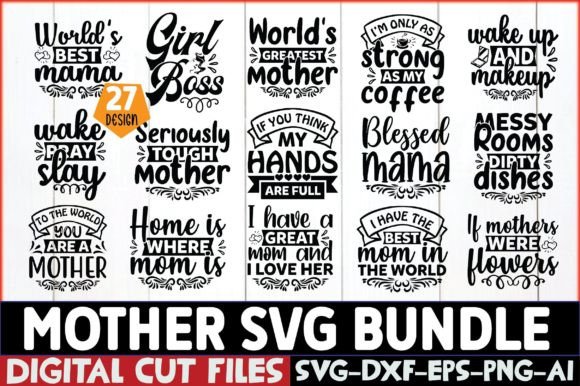 Mother SVG Bundle for Graphics and Crafts